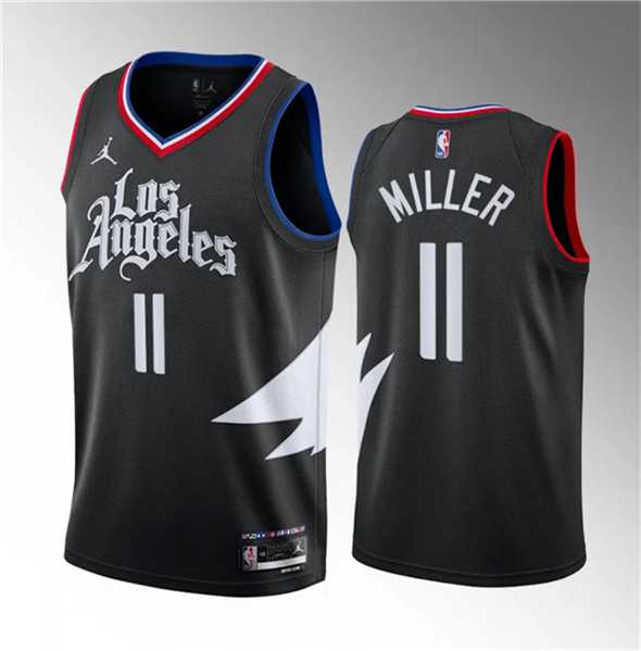 Men%27s Los Angeles Clippers #11 Jordan Miller Black 2023 Draft Statement Edition Stitched Jersey Dzhi->los angeles clippers->NBA Jersey